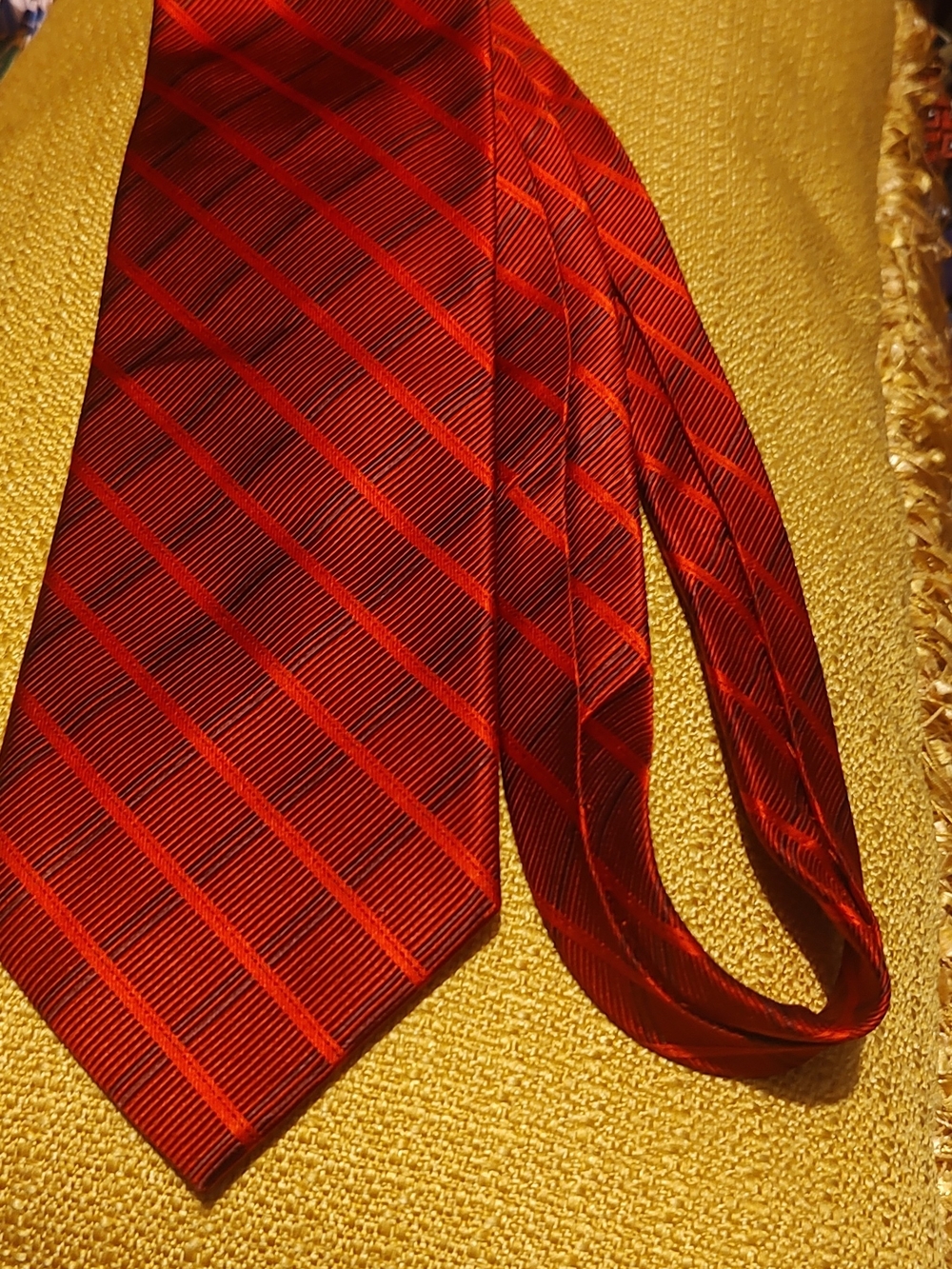 Adolfo Red Striped Men's Tie